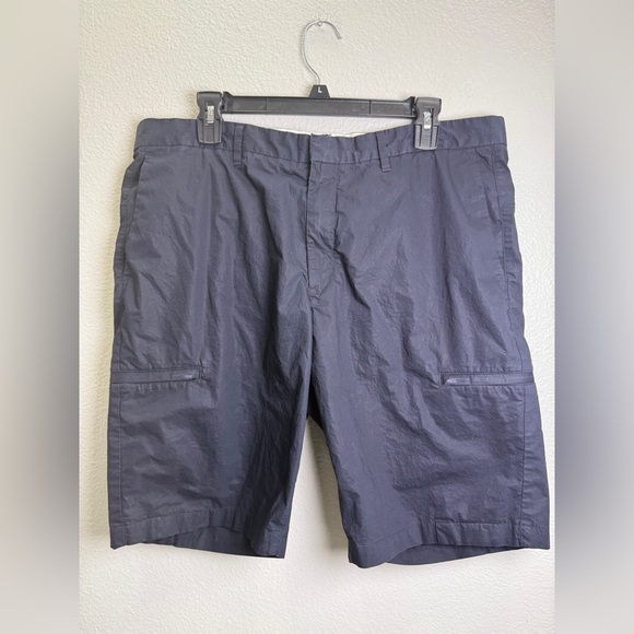 Theory Shorts  Men's Size 36 Gray Cargo  Flat Front Cotton Blend Pockets - Picture 1 of 5